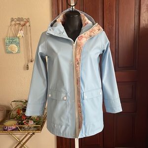 New Girls XL 11-12Y SOLOCOTE Outdoor Rain Jacket light blue